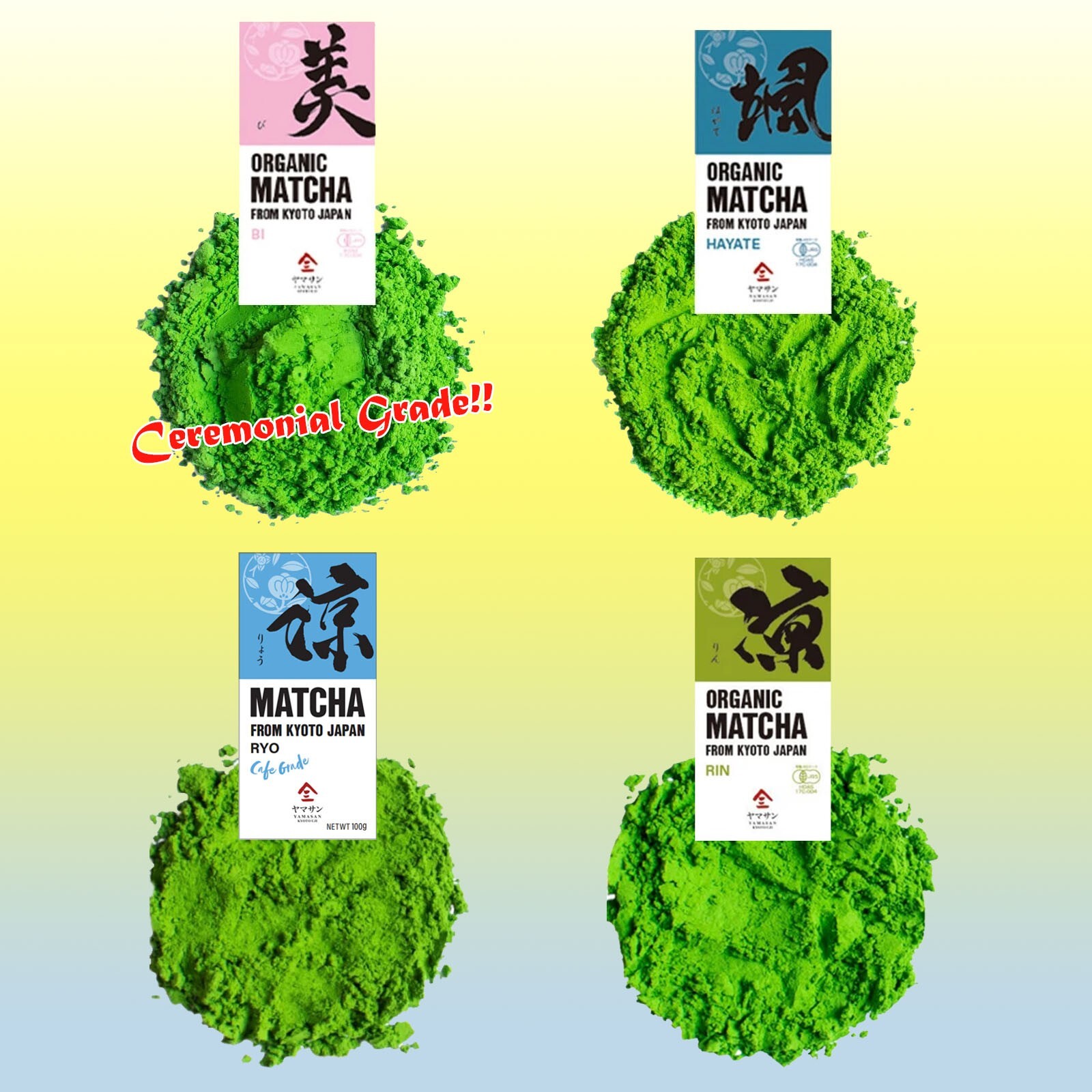Japanese Organic Matcha Ceremonial Grade Green Tea Powder HOMARE 30g/Tin