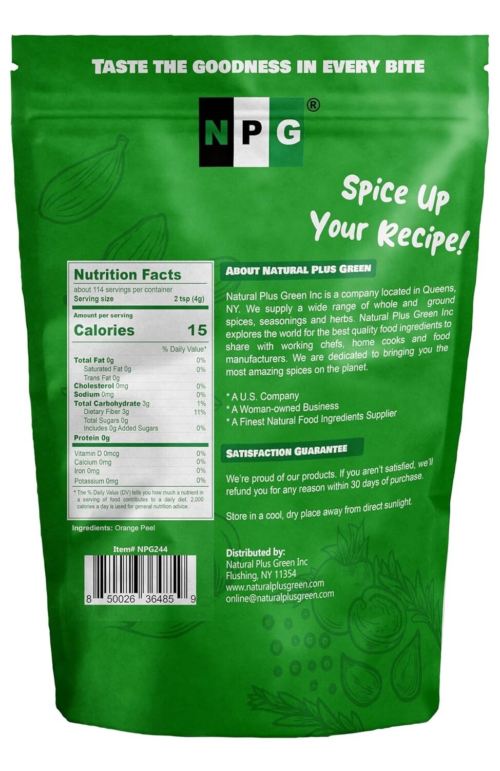 NPG Dried Orange Peel 16 Oz, Chen Pi, Dried Mandarin, Authentic Citrus Flavor