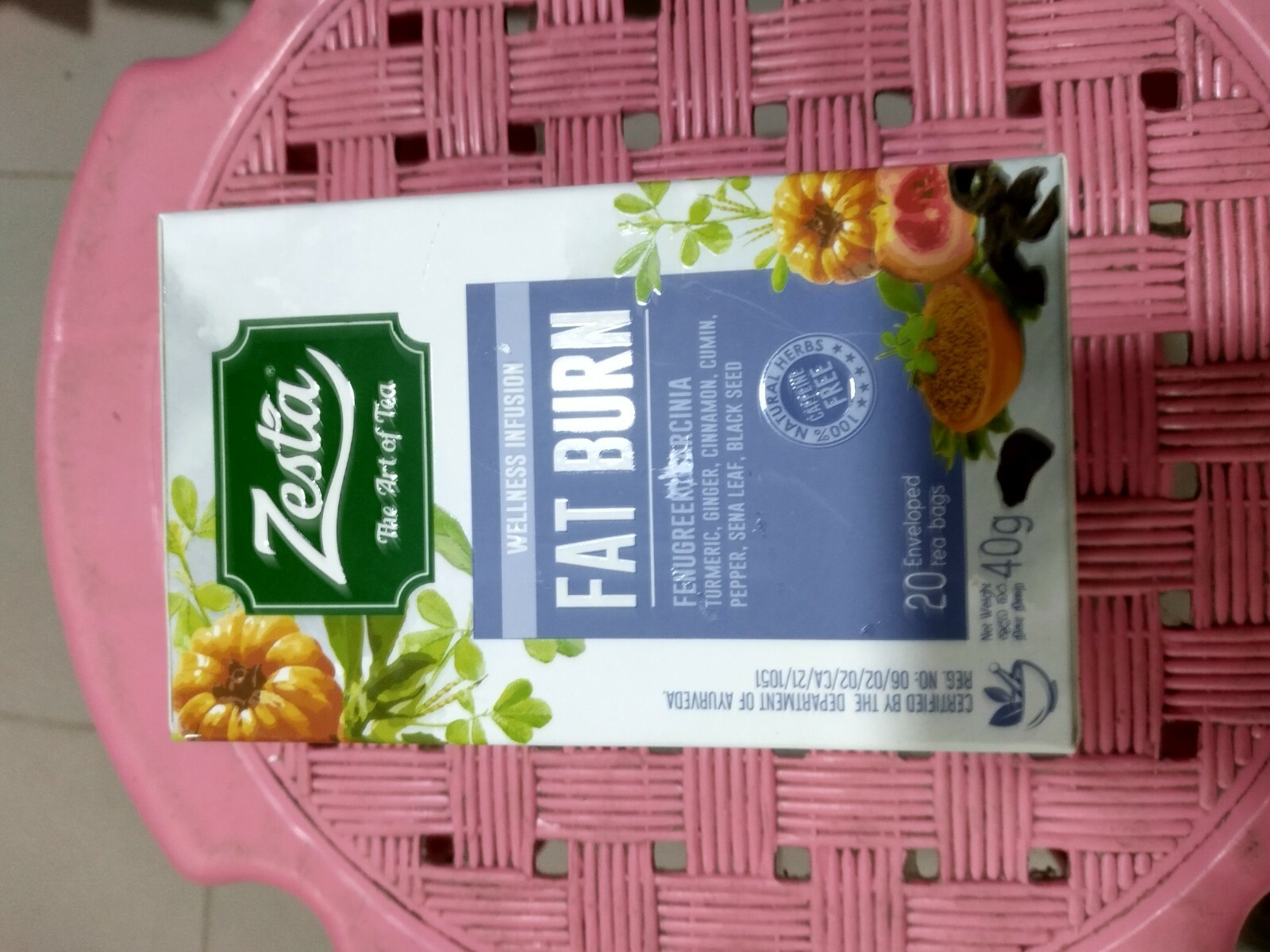 Zesta Wellness Infusion FAT BURN 20 Enveloped tea bag Natural Herbs Ayurveda 40g