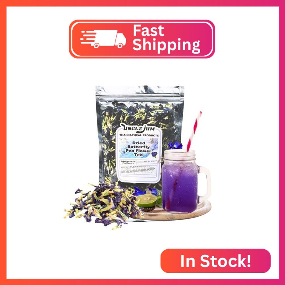 Dried Butterfly Pea Flowers Thai Blue Tea Clitoria Ternatea Flower Herbal Tea Bl