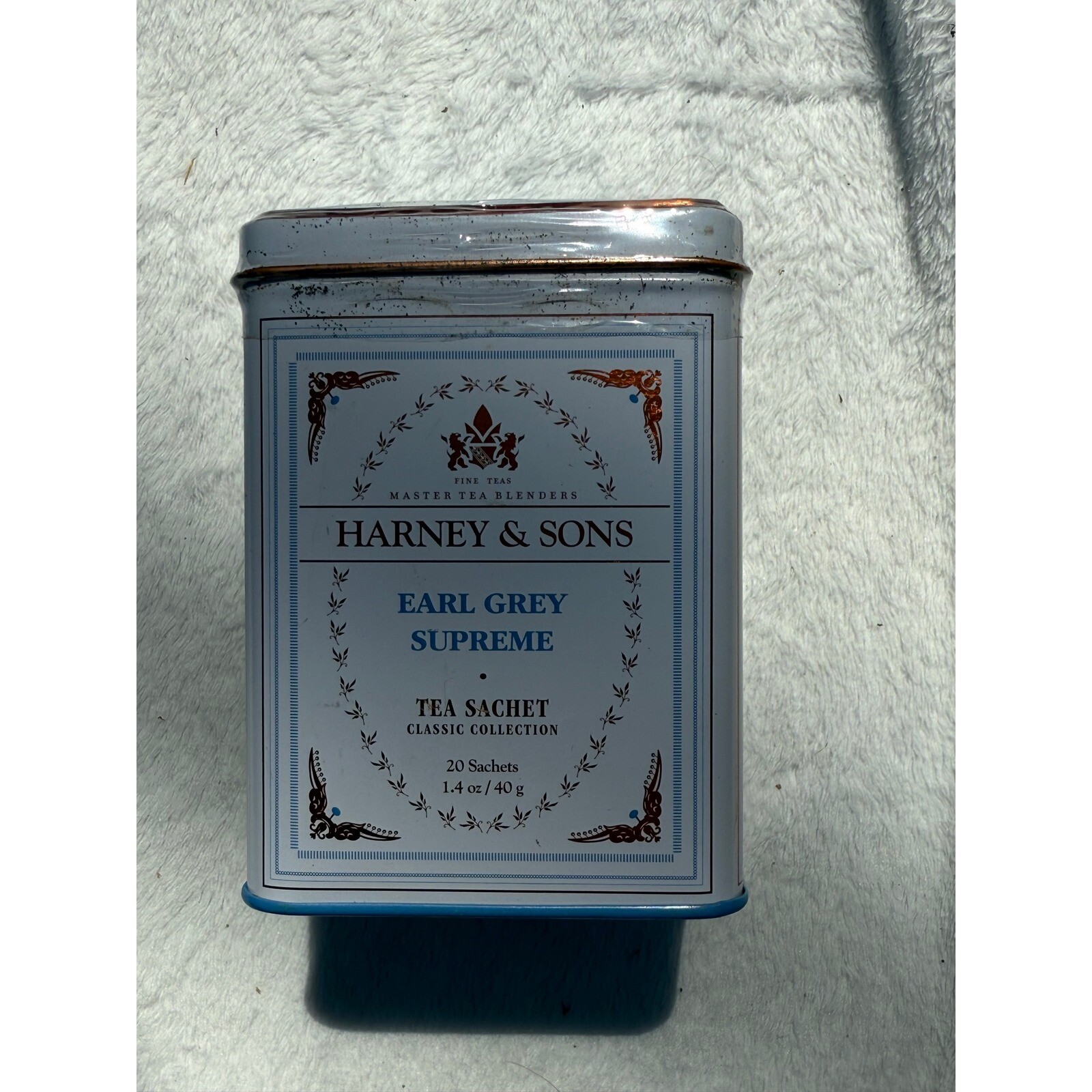 Harney & Sons Earl Grey Supreme Tea Sachets Classic Collection 20 Count