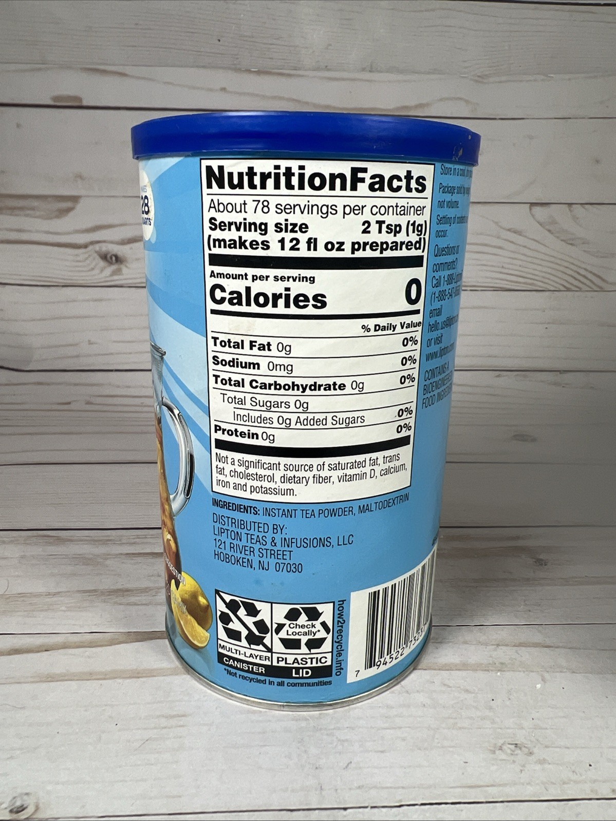 Lipton Unsweetened Instant Iced Tea 2.6oz Not Lemon (2Pack) 11/26