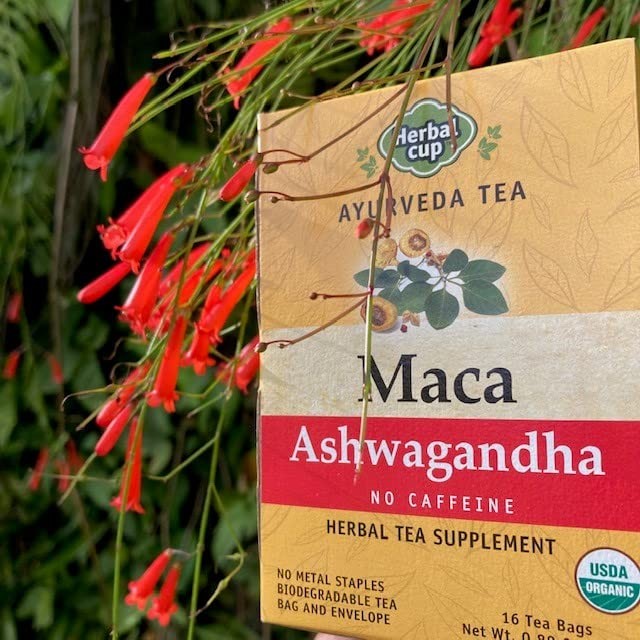 Herbal Cup Ayurveda Maca Tea, Organic Ashwagandha, No 16 Count (Pack of 1)