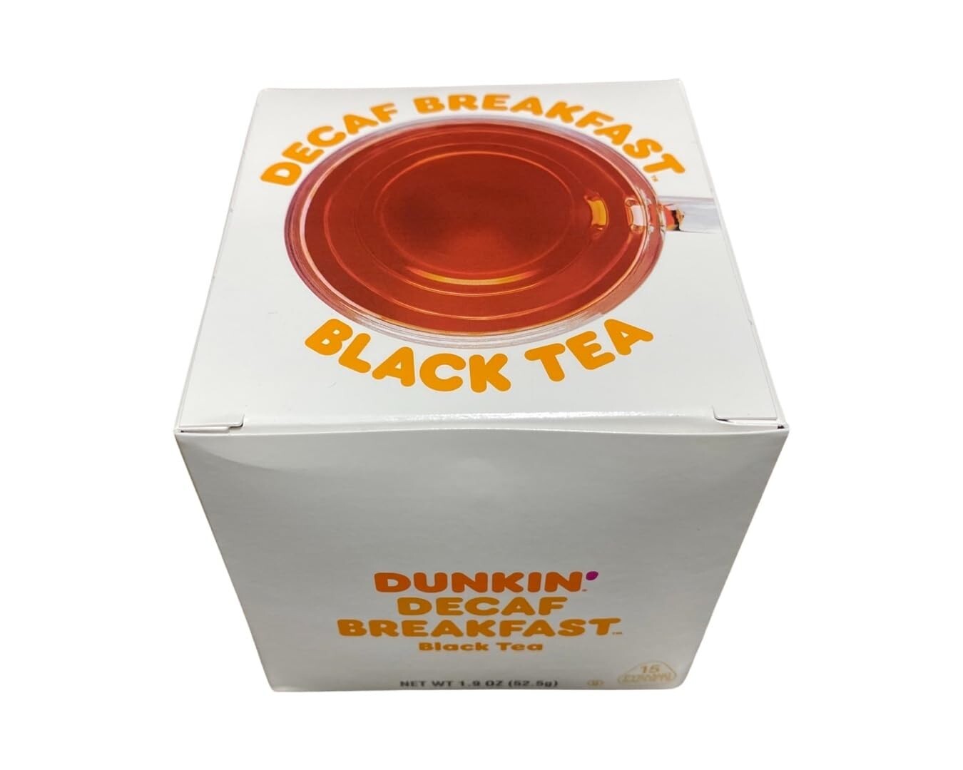 Dunkin Donuts Decaf Breakfast Black Tea 2 Boxes – 15 Per Box (30 Tea Bags Tota)