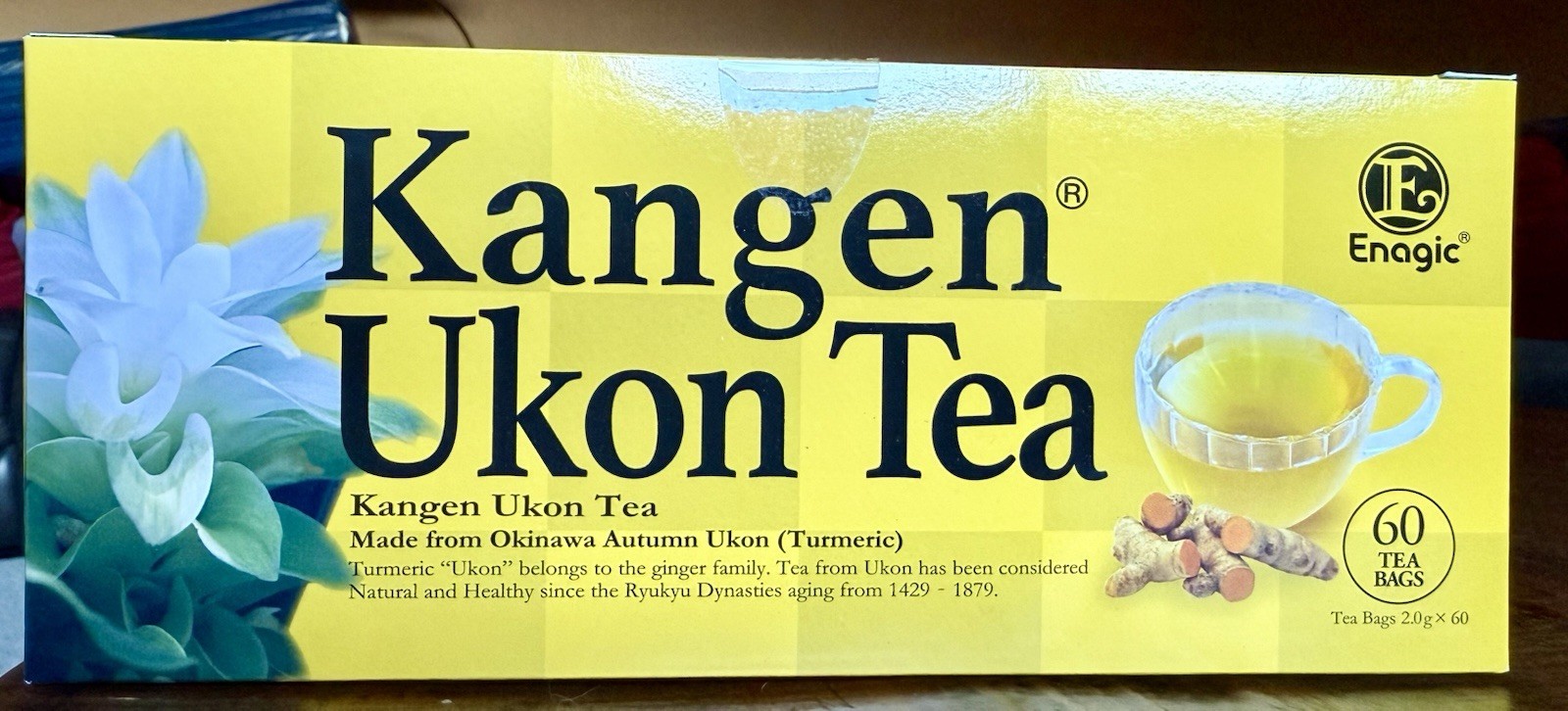 Enagic Kangen Ukon Turmeric Tea 60 Bags, Organic, Sealed