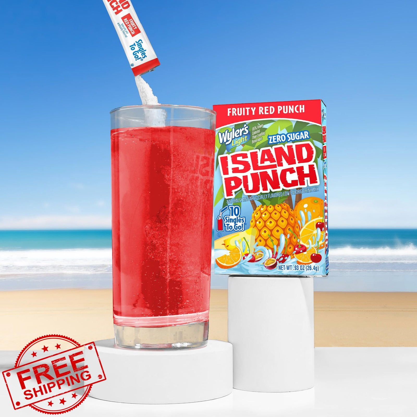 Wyler’s Light Fruity Red Punch 12pk 10ct