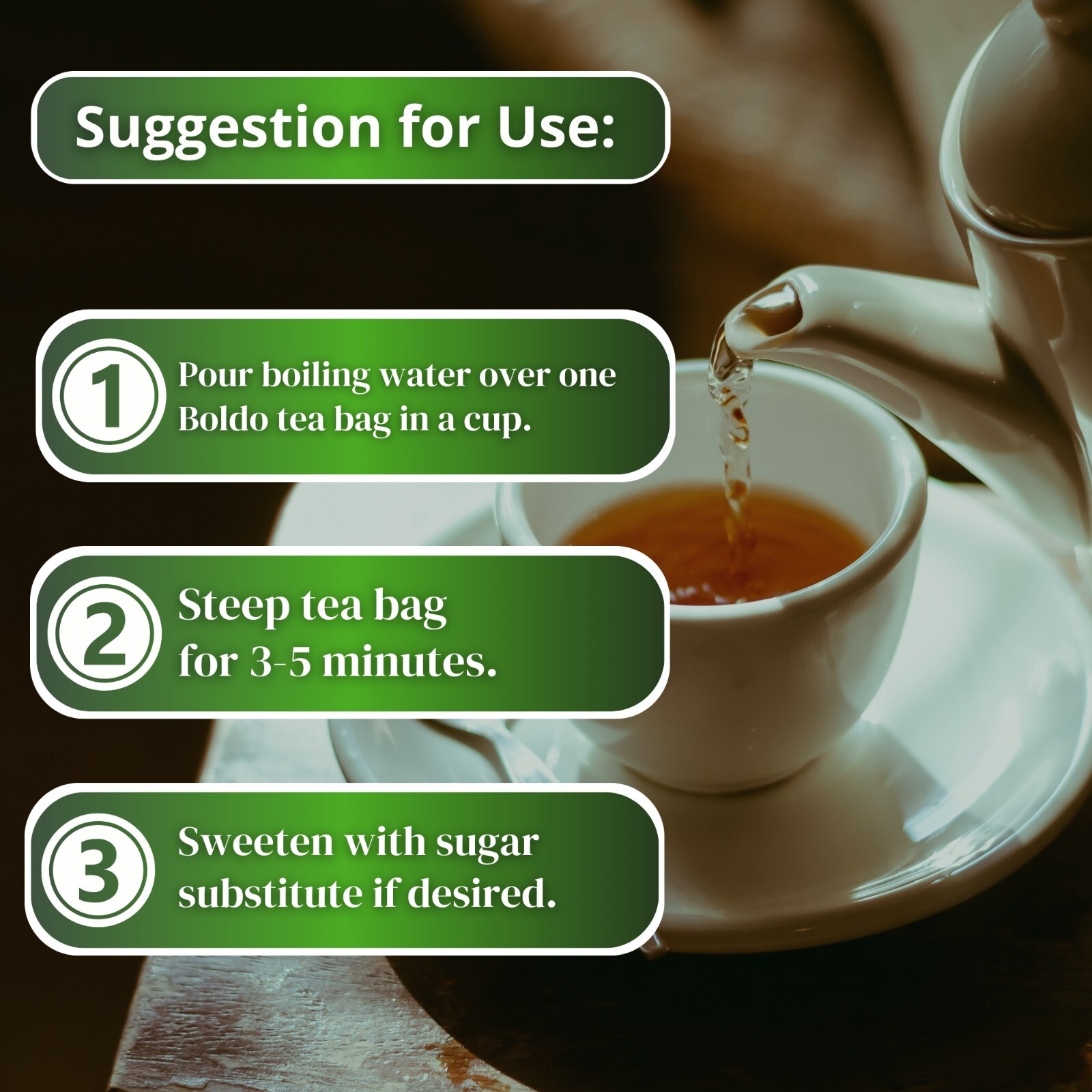 Boldo Herbal Tea (Boldus Leaves) – 25 Teabags