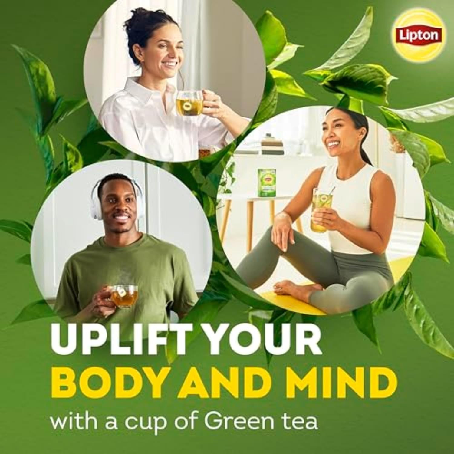 Signature Blend Green Tea Bags Unsweetened 40 Ct Hot or Iced Tea with Caffeine