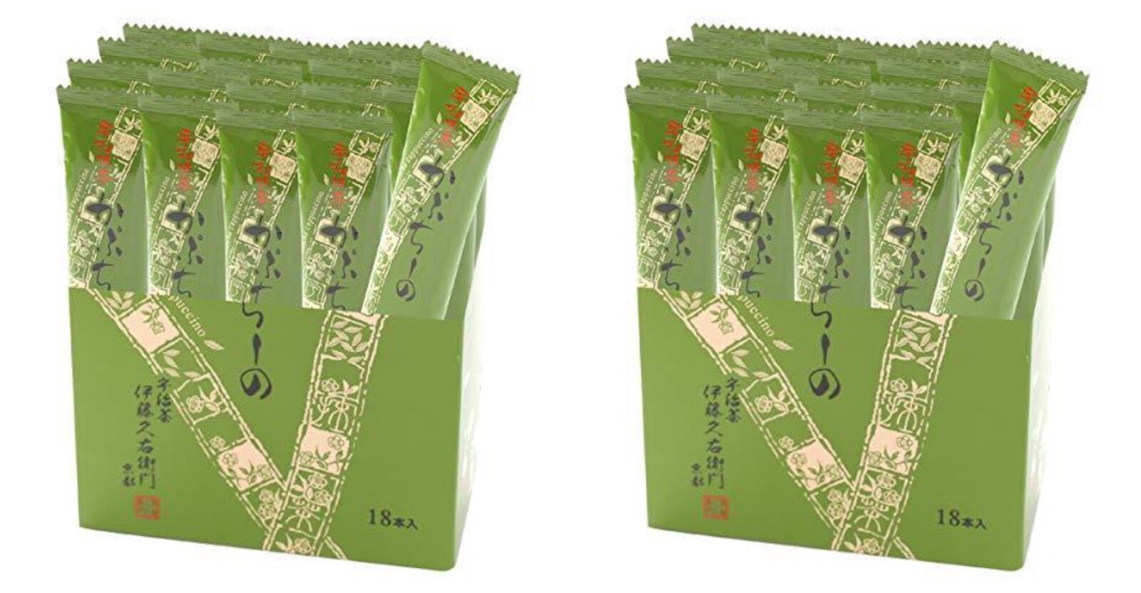 X2 Japanese Green Tea Cappuccino Foam Powder 12g x 36 sticks Ito Kyuemon Uji-Cha