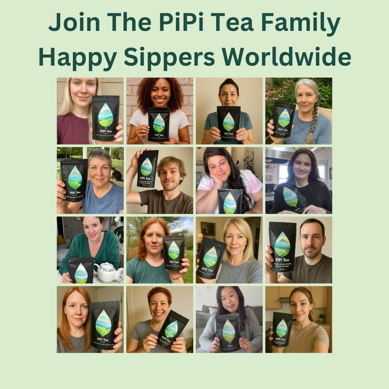 PiPi Tea Organic Oolong Bags – Whole Leaf, 20 (4g Each) 20 .