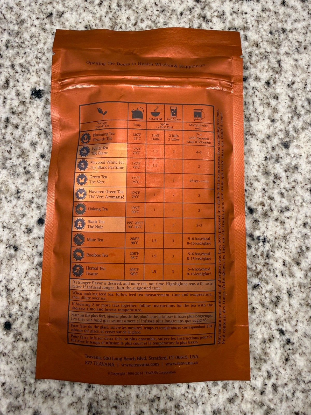 Teavana tea White Ayurvedic Chai 2oz SEALED