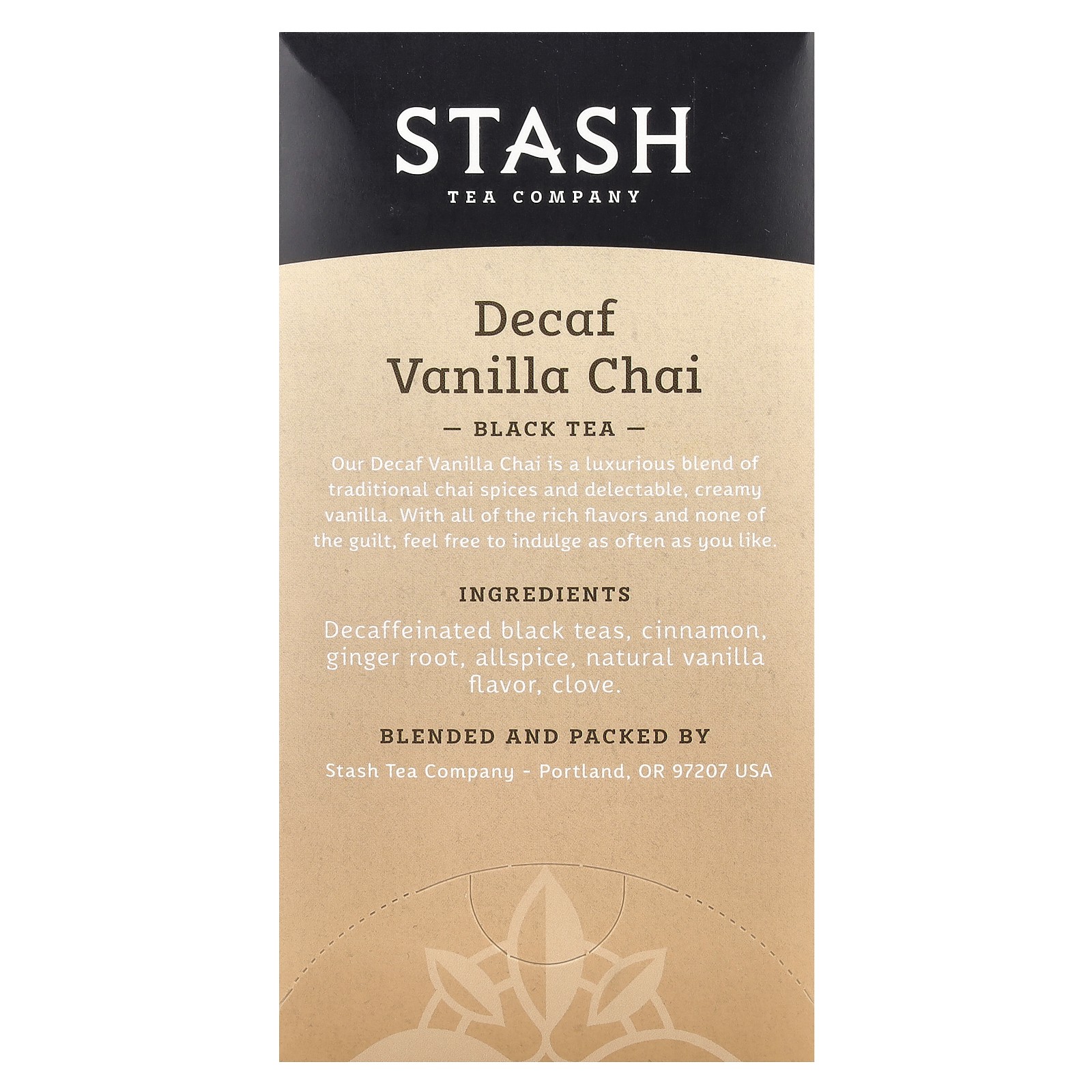 Black Tea, Decaf, Vanilla Chai, 18 Tea Bags, 1.2 oz (36 g)