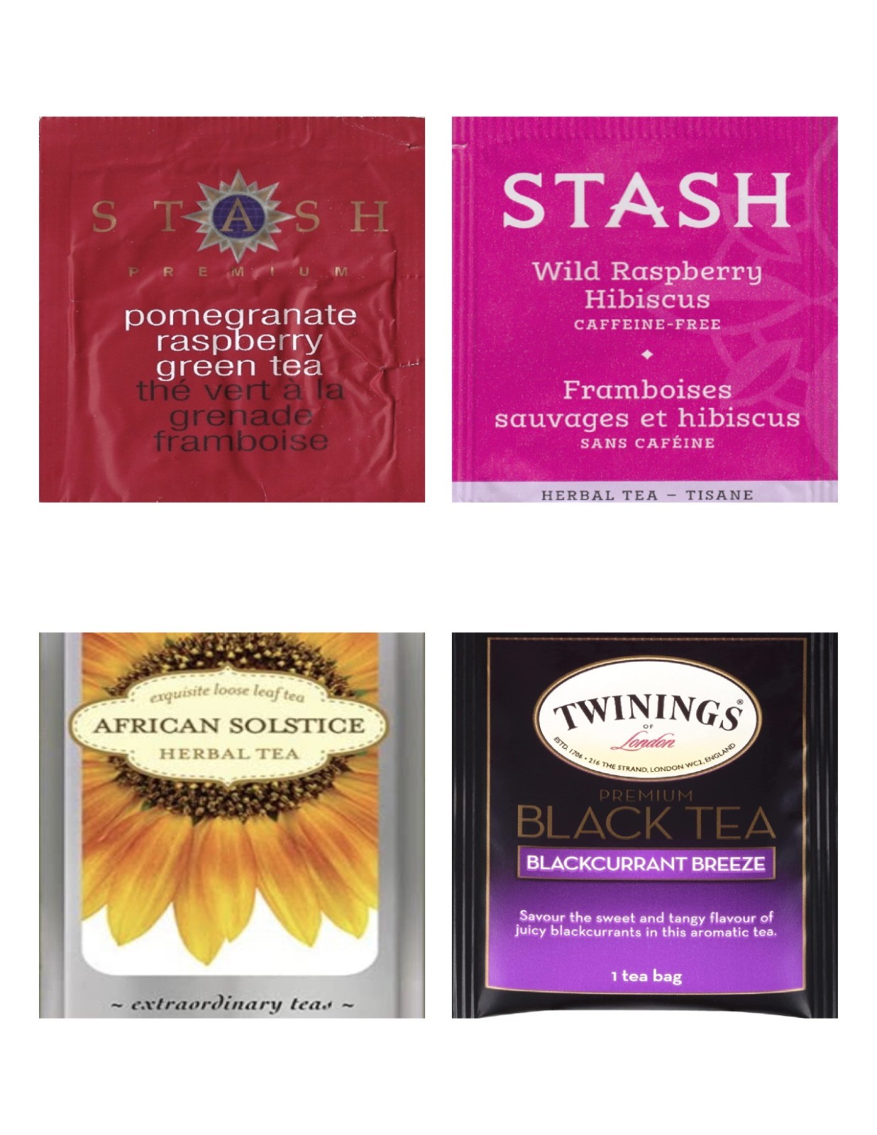 Berries – Summer Fruit Tea Bag Sampler Variety Pack – 24 Single-Serve Varieties