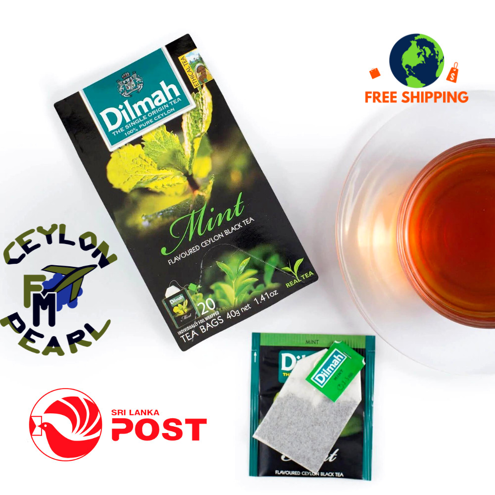 Dilmah Pure Ceylon Black Tea 20 Bags in Flavored and Free Shipping Sri Lanka