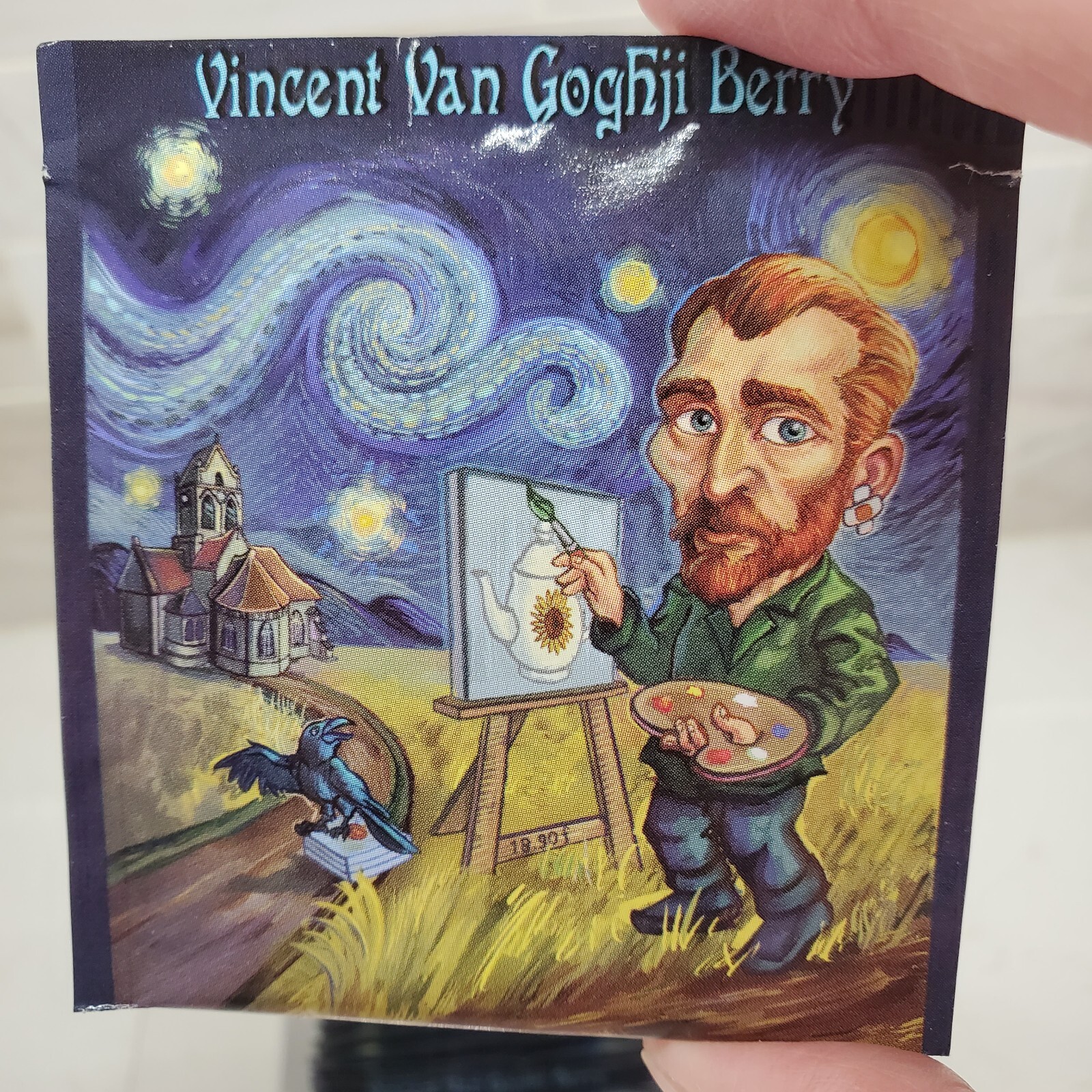 Vincent Van Goghji Berry Tea Bags in Clear Cube The Tea Book Best by 11/26