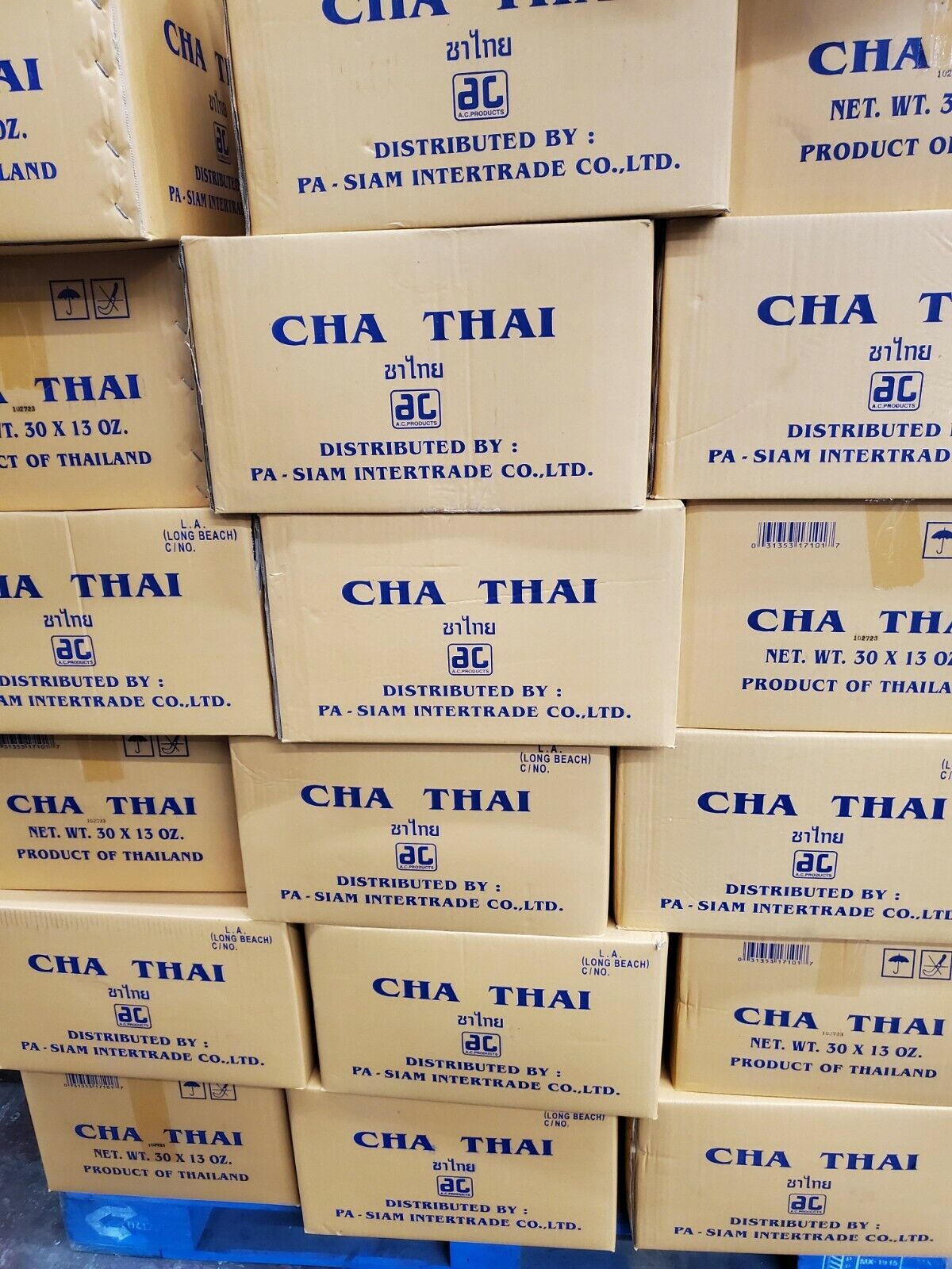 Cha Thai Tea Leaves for Thai Iced Tea 13 oz ( Pack of 30 )
