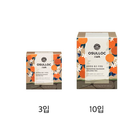 OSULLOC Tangerine Blossom Oolong Tea Bags 2.5g 3 Bags 1 Pack