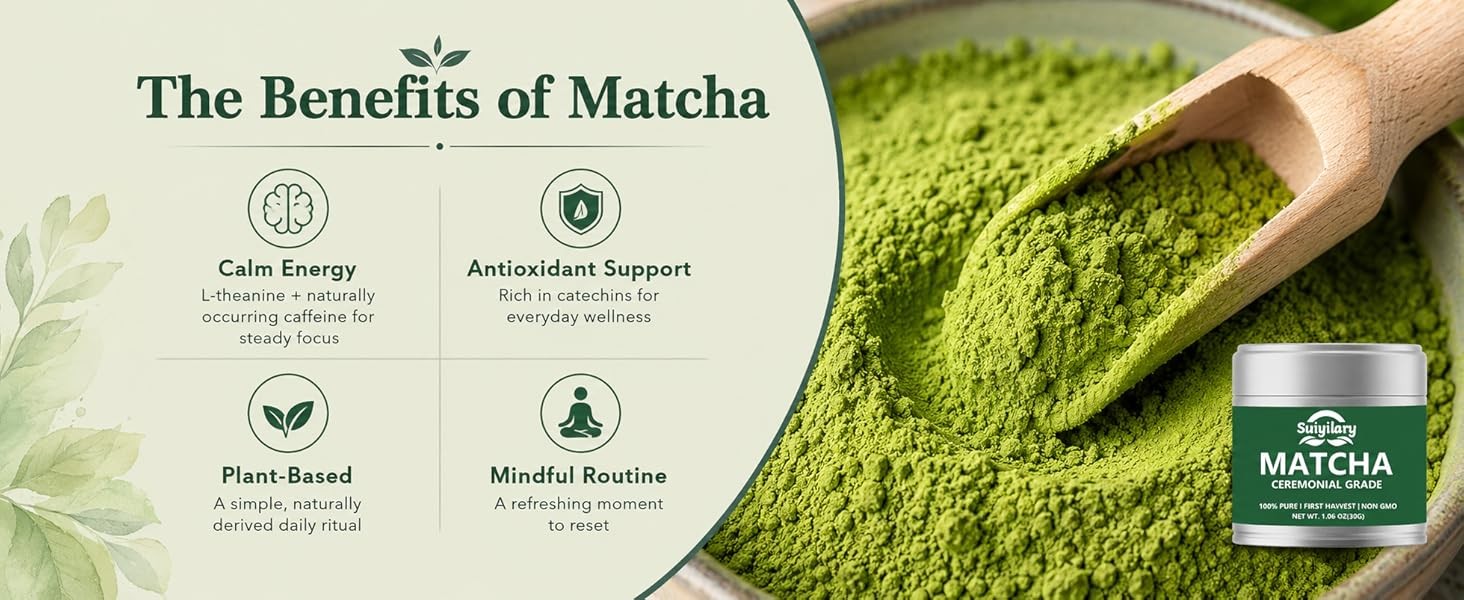 Ceremonial Grade Matcha Powder, Premium First Harvest Green Tea Powder – 100%