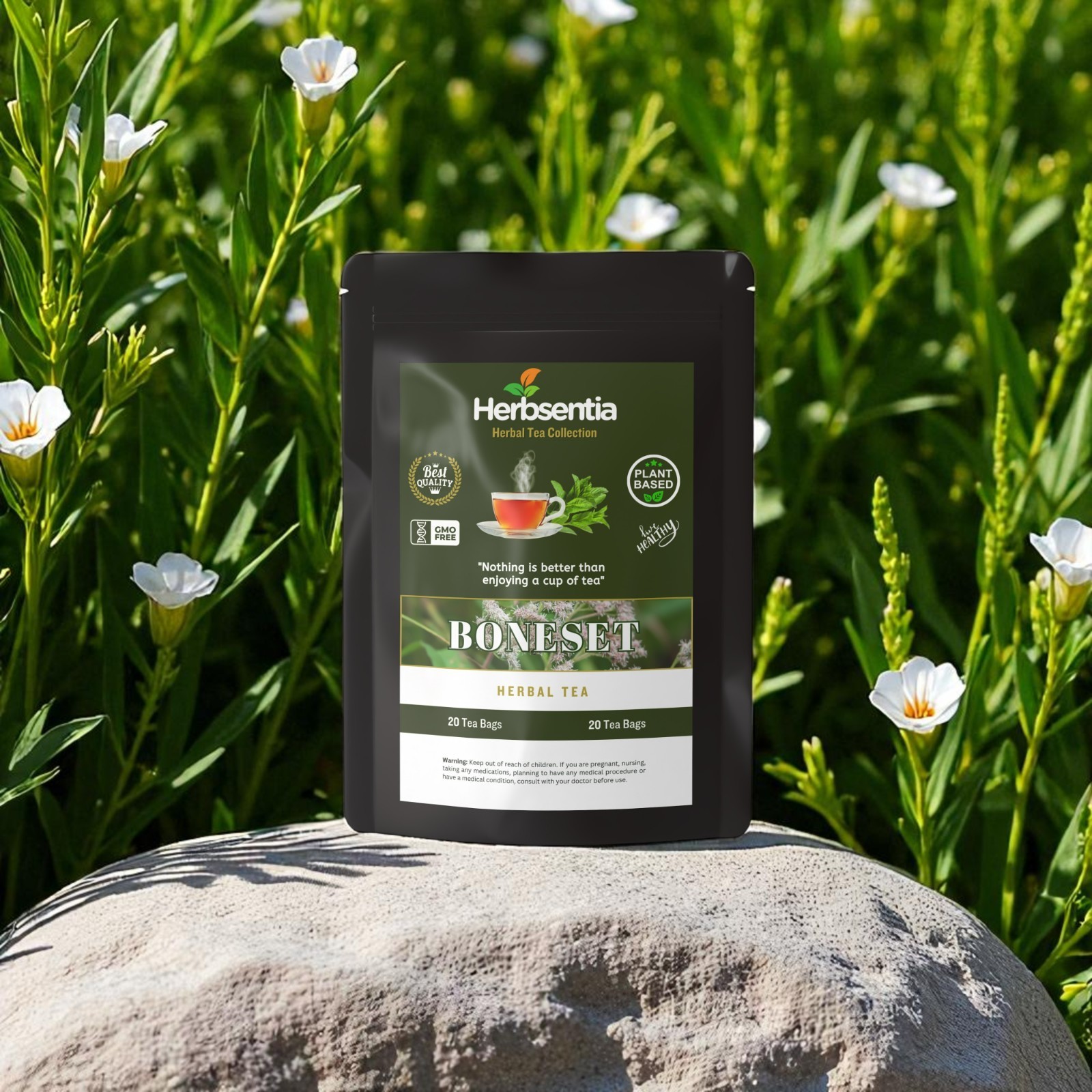 Boneset Herb Tea | 20 Tea Bags | Caffeine Free Herbal Tea