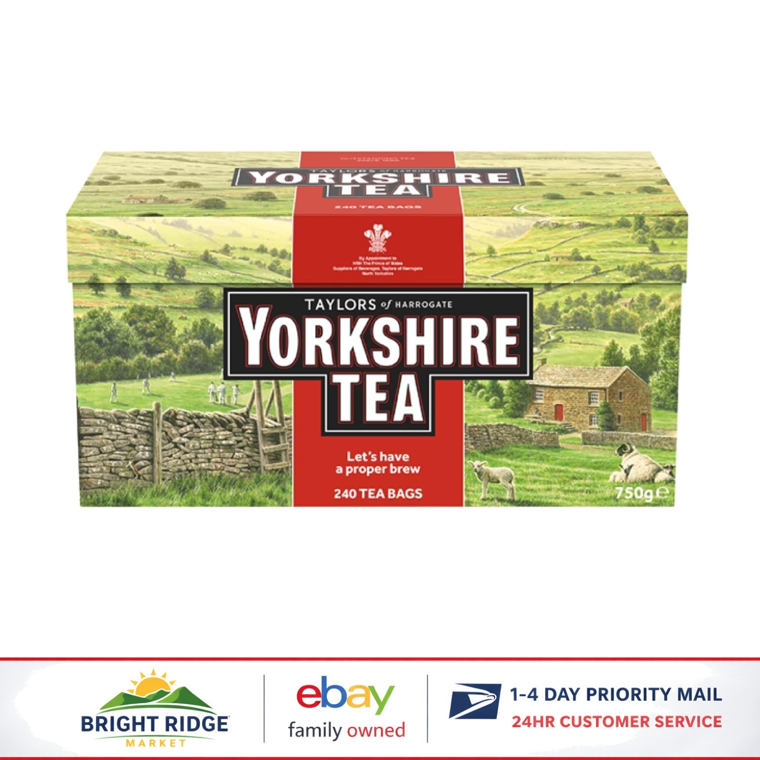 Yorkshire Red Tea Bags, 240 Count, Smooth Full-Bodied Flavor for Breakfast