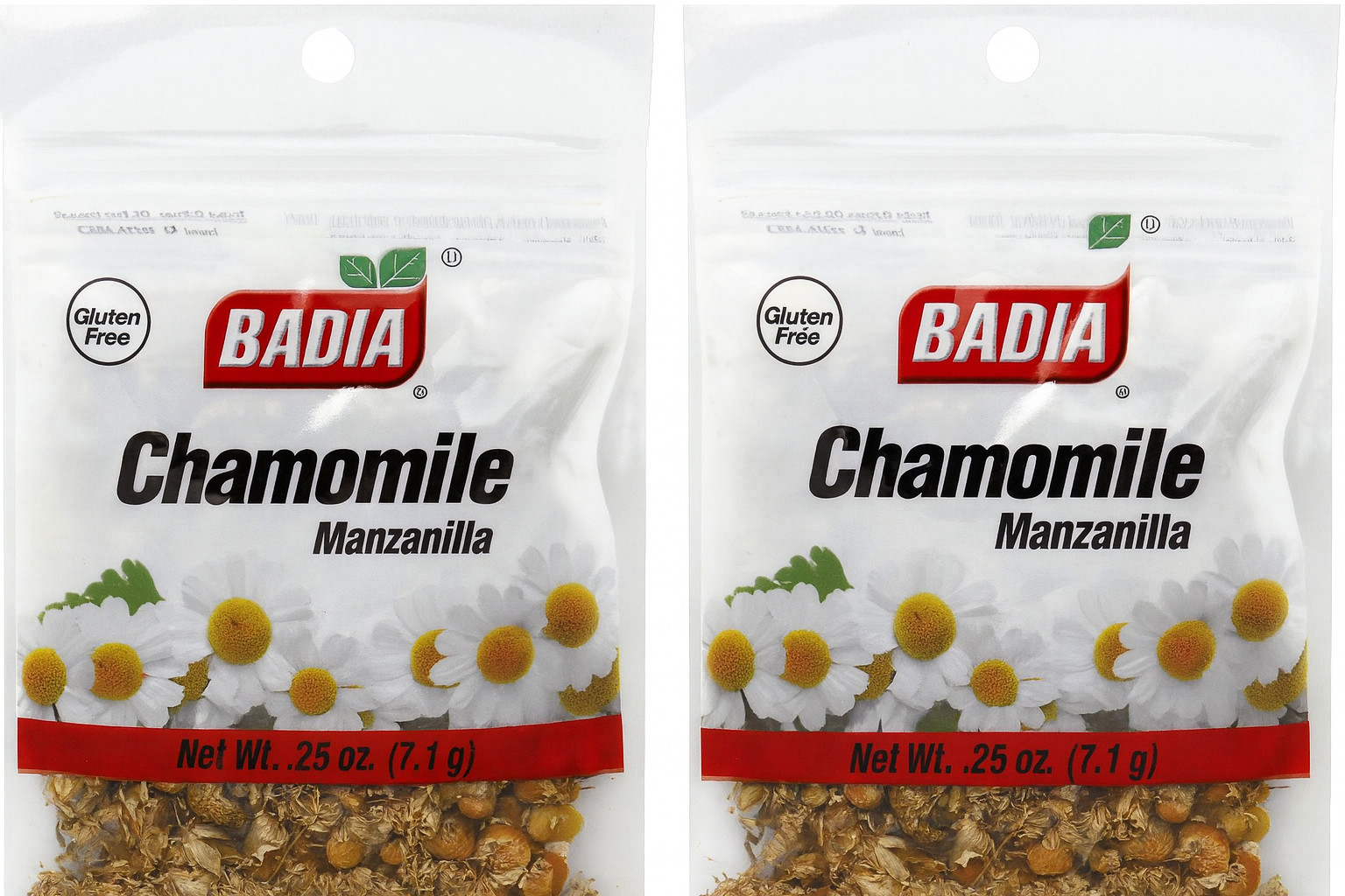 PACK of 2 – BADIA Chamomile Flowers / Manzanilla Flowers (Gluten Free / 0.25 oz)