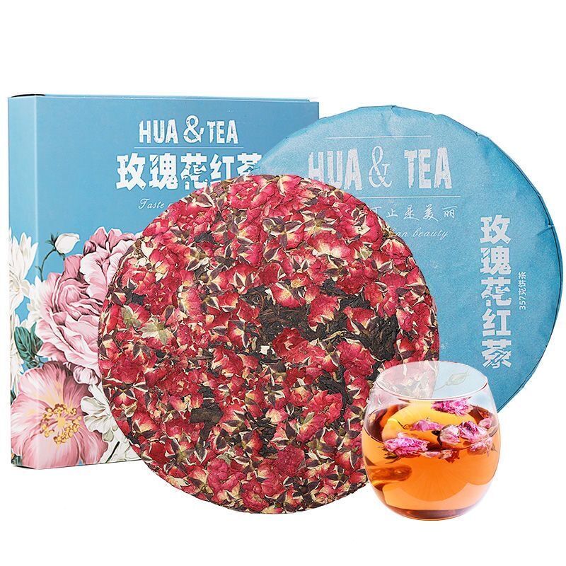 Flower Tea Red Tea Puer Golden Tea Slimming Tea Dian Hong Rose Black Tea 357g