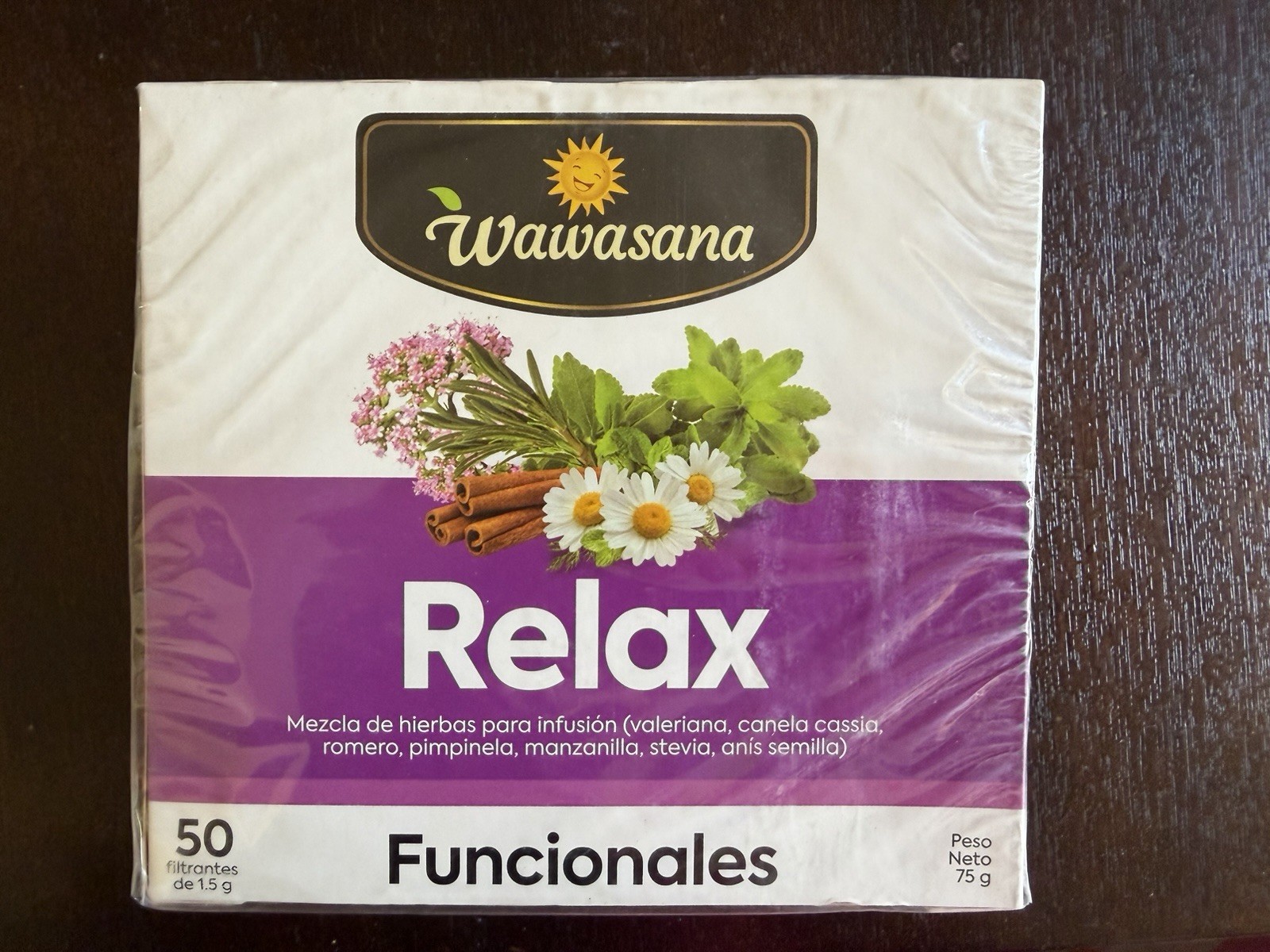 Wawasana RELAX tea 50 bags Peruvian herbs mix. Zen minded people love it