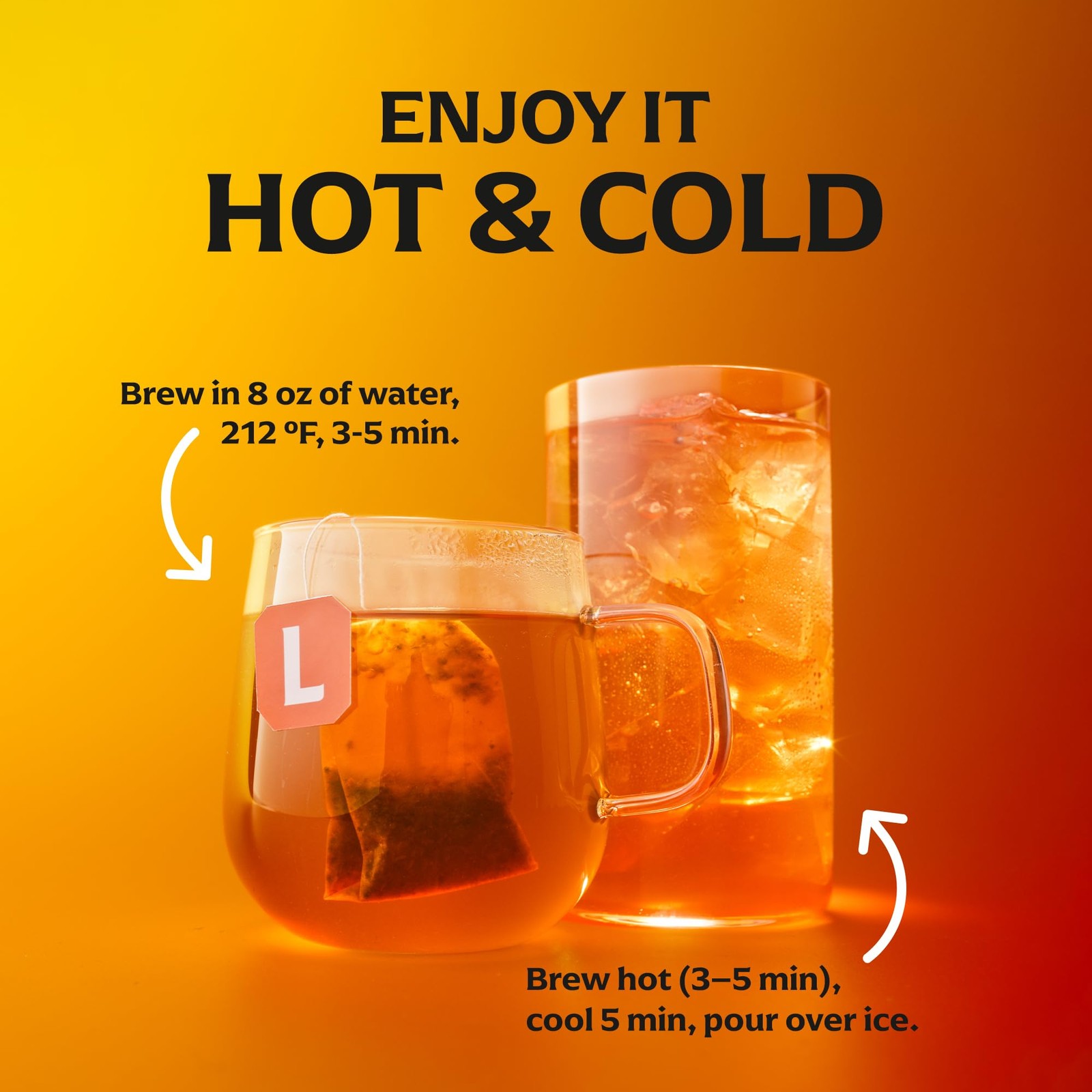 Lipton Peach Paradise Tea Bags, caffeine free Tea, Fruit and 20 Bags