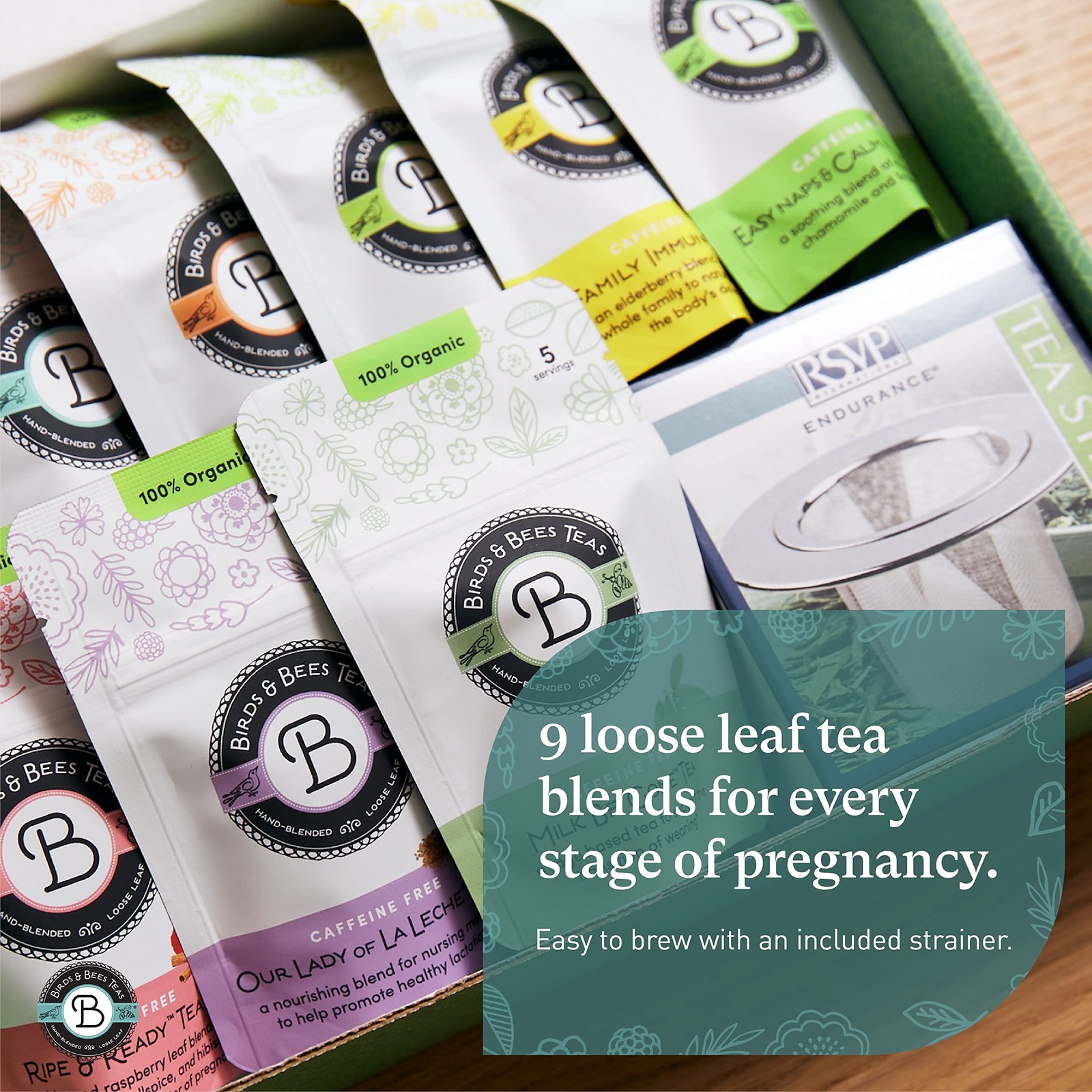 Pregnancy Tea – Perfect Pregnancy Gift for Expecting Momma – Birds & Bees Tea…