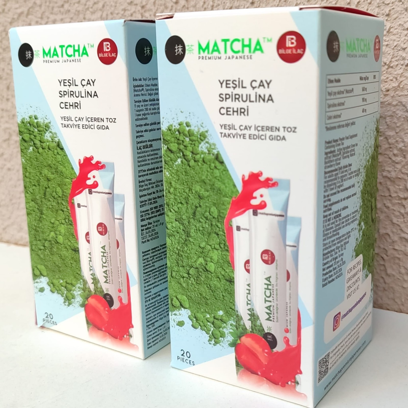 2 pack 40 sachets Matcha Premium Detox Antioxidant Burner Natural Green Tea