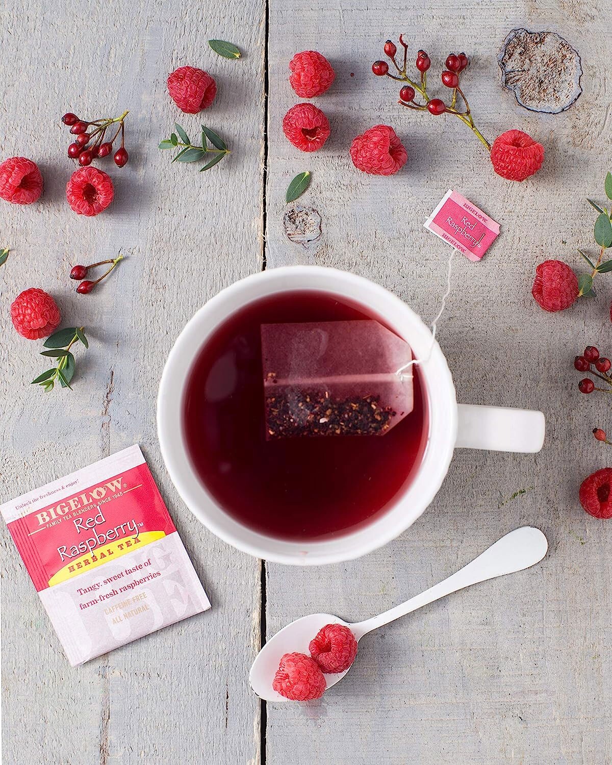 Bigelow Red Raspberry Herbal Tea – 20 tea bags