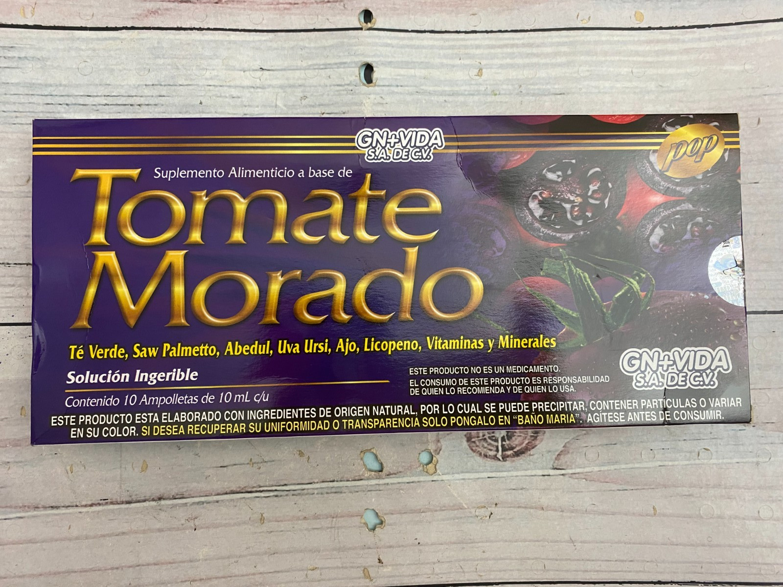 Tomate Morado – Te Verde – Vitaminas y Minerales 10 Ampolletas 100% Natural