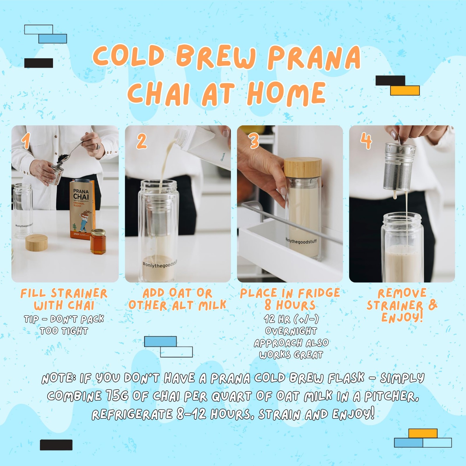 Prana Chai 2 Bag Chai Lovers Starter Pack Including Chai Teapot, Fine Mesh St…