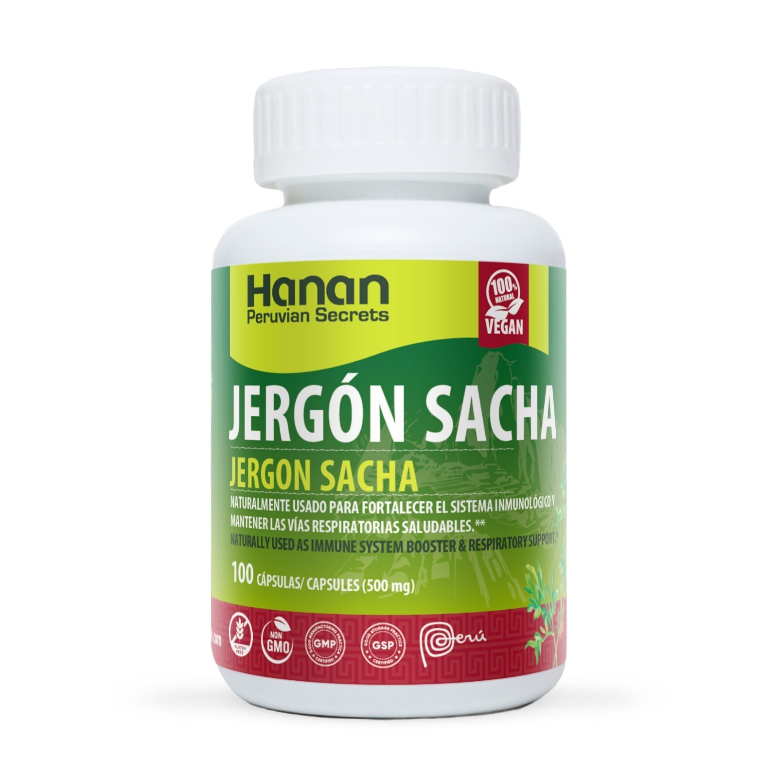 Hanan Jergon Sacha, 100 Capsules, Naturally Aids In Supporting Healthy Respira