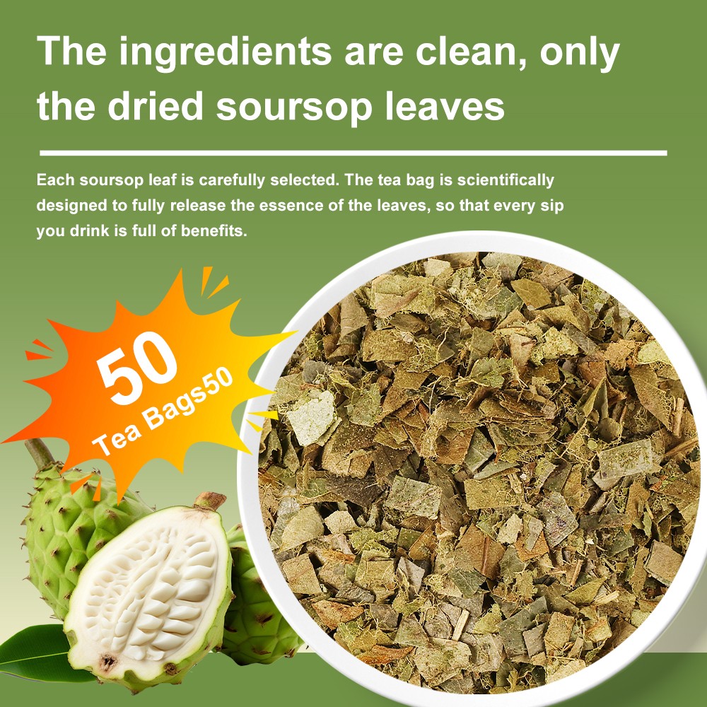 Fresh Drink,50 Tea Bags Premium Soursop Graviola Dried Leaves,Natural Leaves