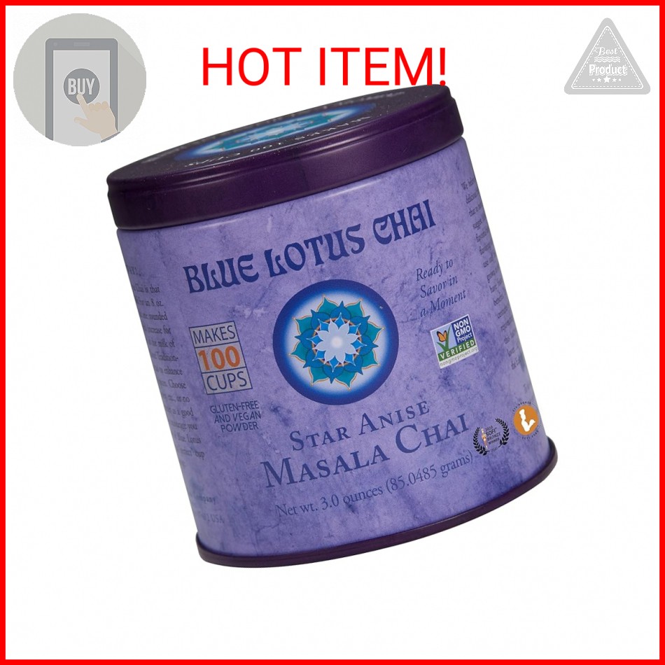 Blue Lotus Chai – Star Anise Masala Chai – Makes 100 Cups – 3 Ounce Masala Spice