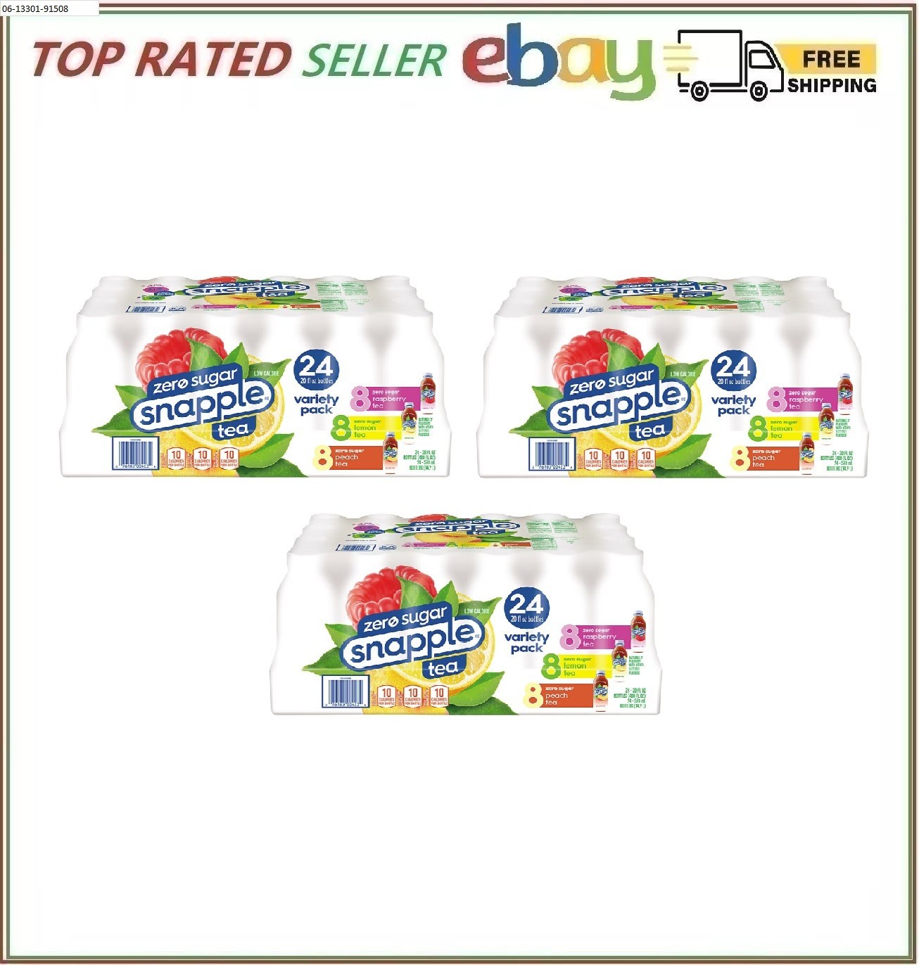 Diet Snapple Ice Tea Variety Pack, 72 pk./20 fl. oz. (No Ship to CA)