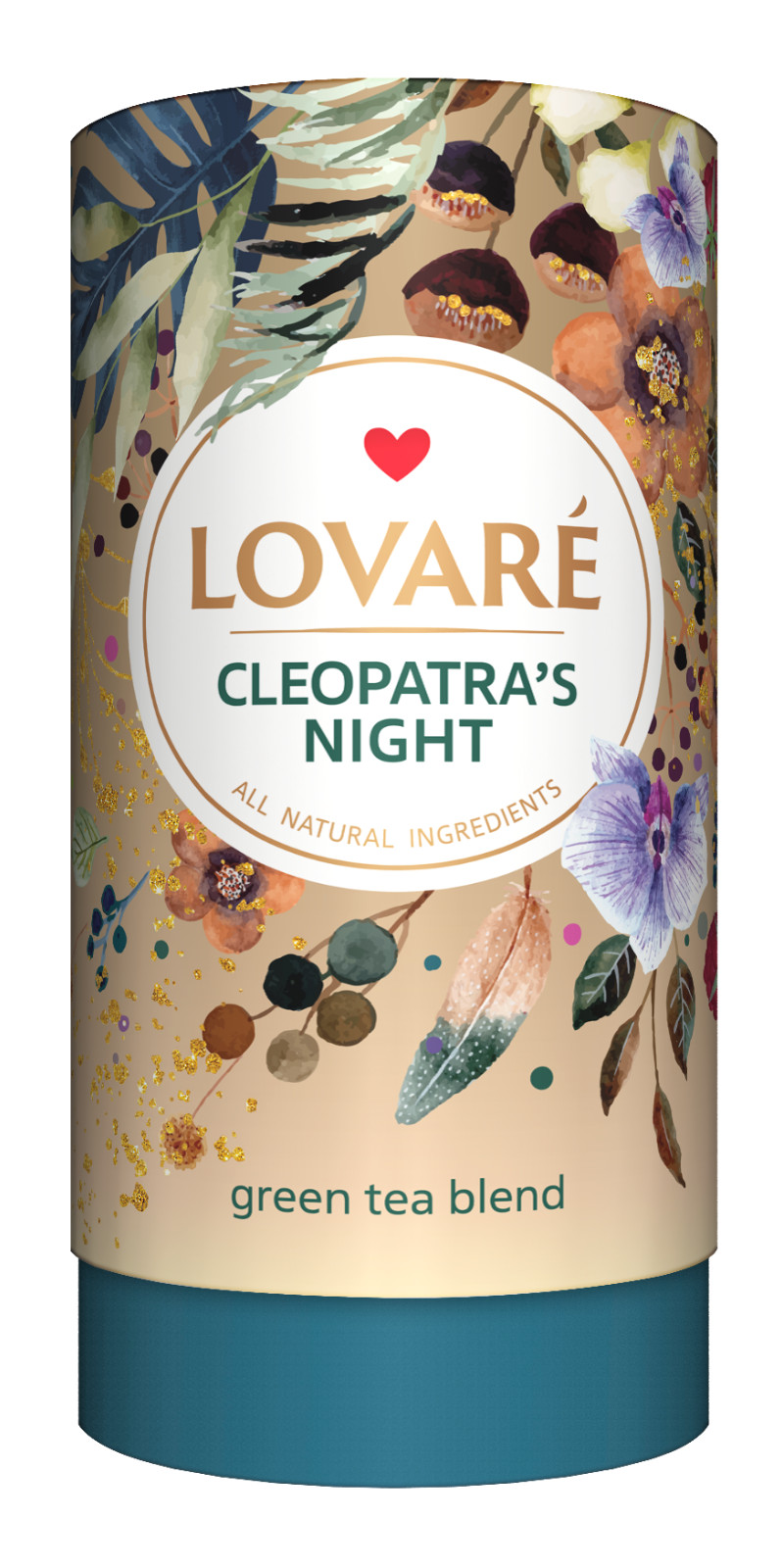 Lovare Tea 80g Premium Flavors in Gift Tube All Natural Ingredients