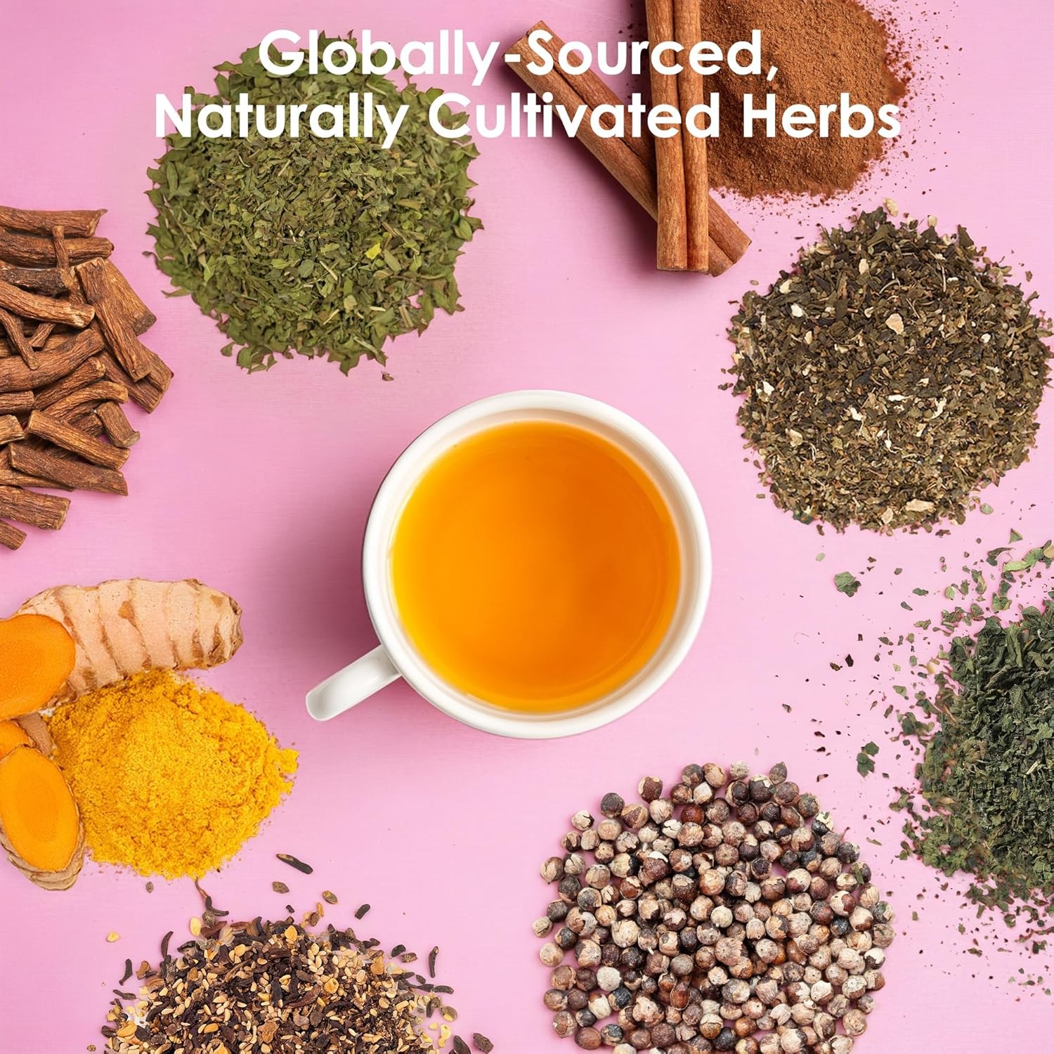 Hormone Balance Tea for Women, Organic Herbal Tea with Red Raspberry Leaf, Tulsi