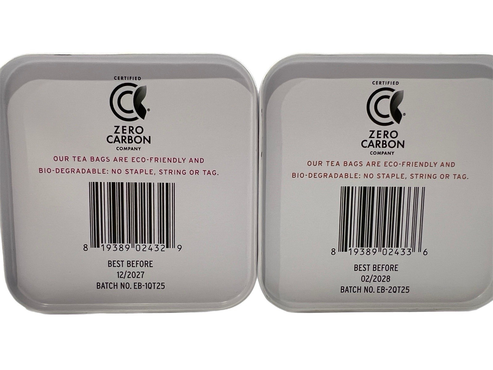TEA NOW Passion Fruit & Ginger Peach Green Tea Set, 2 Tins, 50 Bags Each