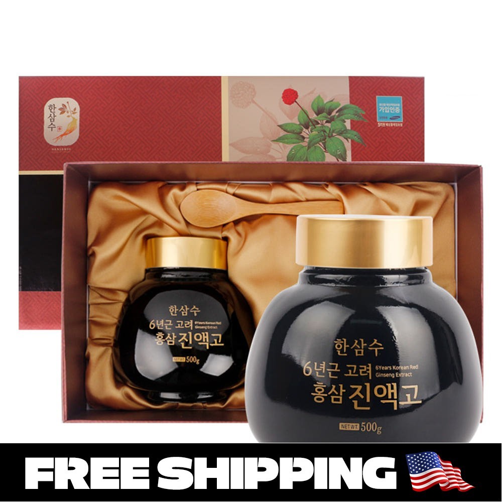 Hansamsu 6 Years Korean Red Ginseng Extract 500g x 2 Jars 1KG Saponin Panax