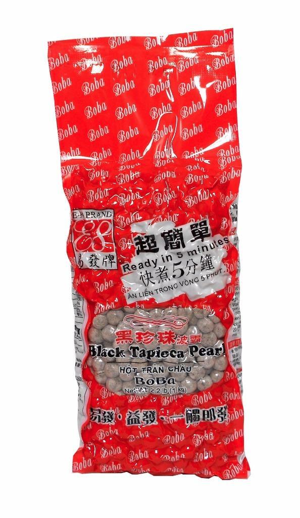Black BOBA Tapioca Pearls Bubble Tea Ready in 5 Minutes 2.2 lbs. E-FA Brand