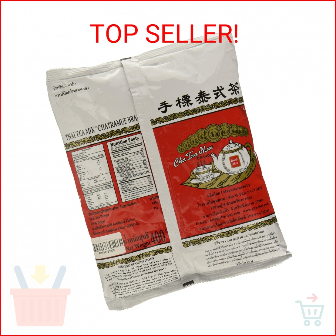 Number-One ChaTraMue Original Thai Iced Tea Mix 400g Bag, Pack of 1