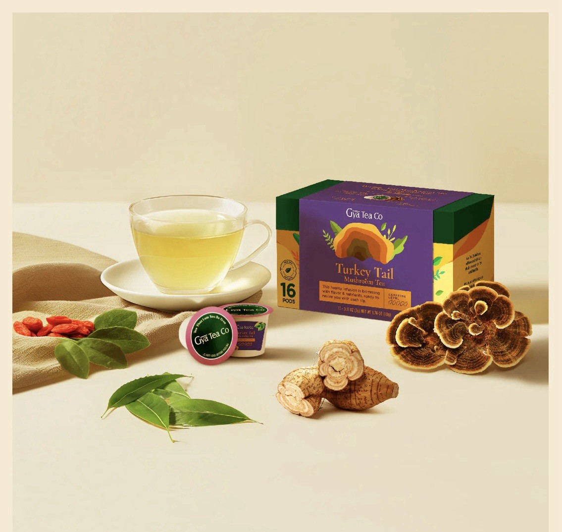 Gya Tea Co Turkey Tail Mushroom Tea K-Cup 16 Pods. Exp. 03/2027. Free Shipping