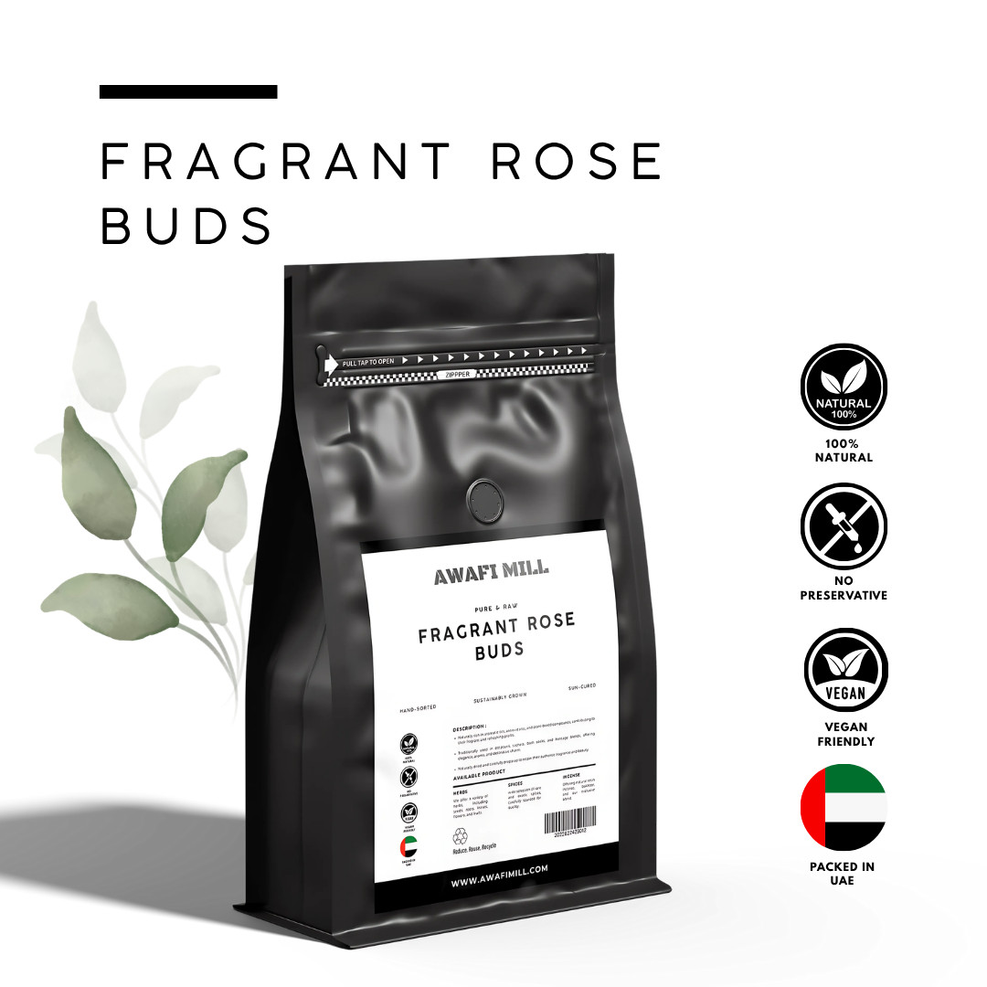 AWAFI MILL Fragrant Red Rose Buds (Dried) – 250 g | 9 Oz