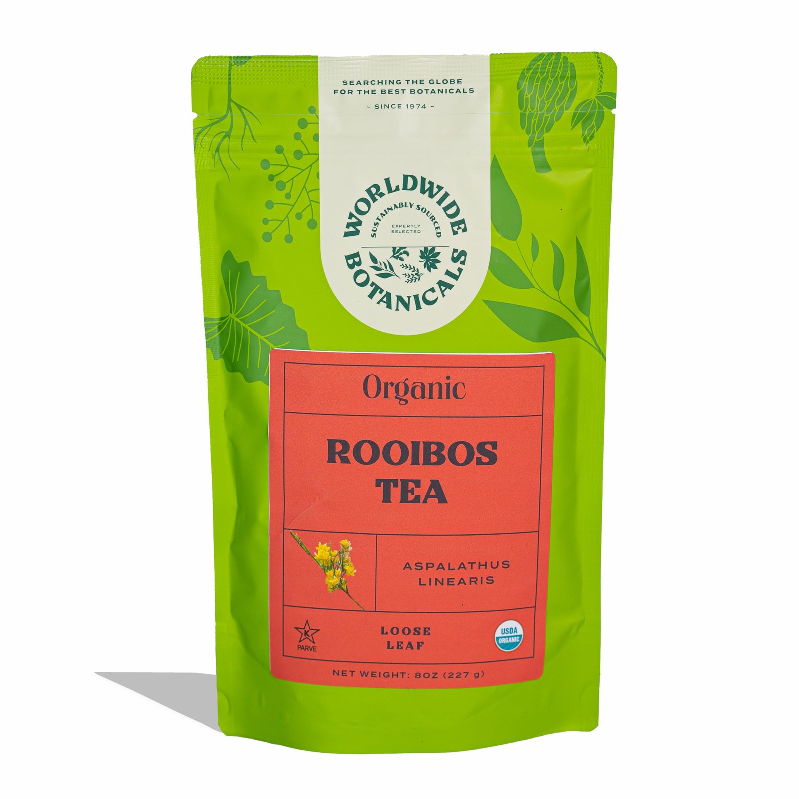 Worldwide Botanicals Organic Red Rooibos Tea – 8oz – 100% South 8 Ounce