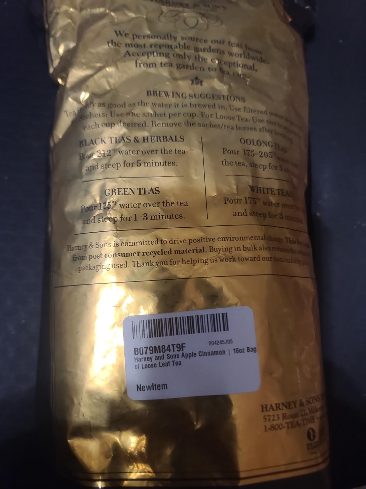 Harney And Sons Apple Cinnamon 1lb Bag Of Loose Leaf Tea
