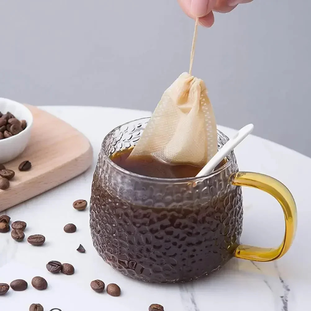 200/50PCS Disposable Tea Filter Bags Non-Woven Fabric Tea Bag with Drawstring Ki