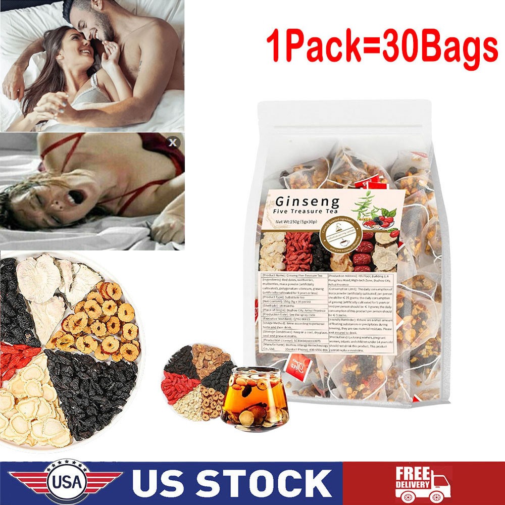 1-3Pack Ginseng six treasure tea Kidney tea liver tea red date kidney health