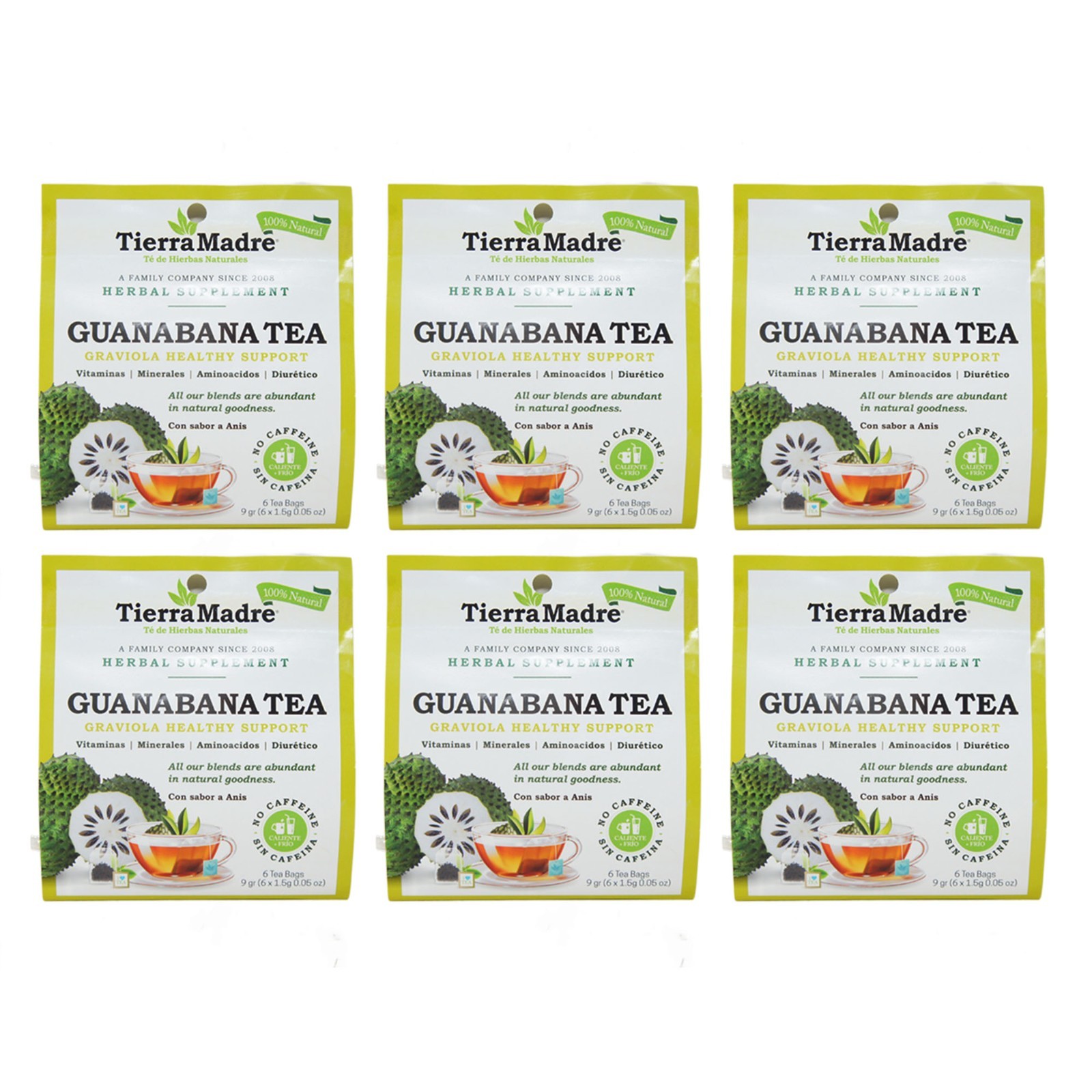 Tierra Madre Guanabana Tea 6 Pack – Natural Herbal Wellness & Immune Support
